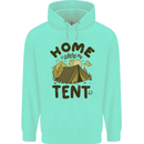 Home is Where My Tent is Funny Camping Mens 80% Cotton Hoodie Peppermint