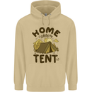 Home is Where My Tent is Funny Camping Mens 80% Cotton Hoodie Sand