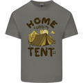 Home is Where My Tent is Funny Camping Mens Cotton T-Shirt Tee Top Charcoal
