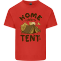 Home is Where My Tent is Funny Camping Mens Cotton T-Shirt Tee Top Red