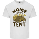 Home is Where My Tent is Funny Camping Mens Cotton T-Shirt Tee Top White