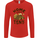 Home is Where My Tent is Funny Camping Mens Long Sleeve T-Shirt Red
