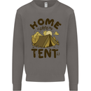 Home is Where My Tent is Funny Camping Mens Sweatshirt Jumper Charcoal