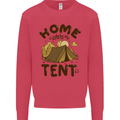 Home is Where My Tent is Funny Camping Mens Sweatshirt Jumper Heliconia