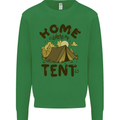Home is Where My Tent is Funny Camping Mens Sweatshirt Jumper Irish Green