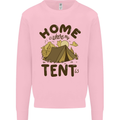 Home is Where My Tent is Funny Camping Mens Sweatshirt Jumper Light Pink