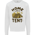 Home is Where My Tent is Funny Camping Mens Sweatshirt Jumper White