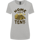 Home is Where My Tent is Funny Camping Womens Wider Cut T-Shirt Sports Grey