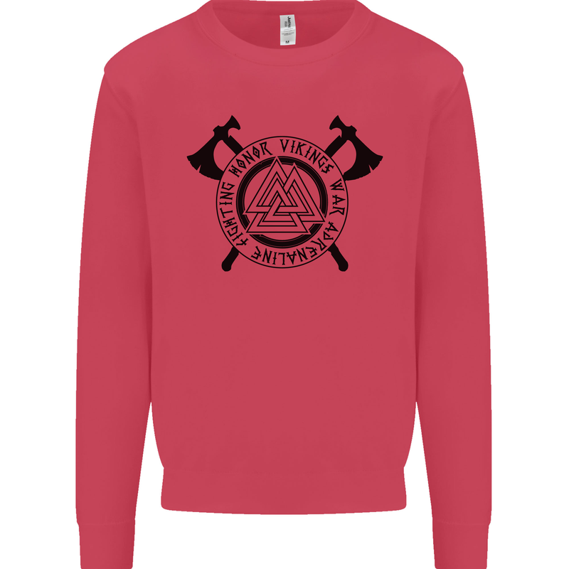 Honor Vikings War Adrenaline Fighting Kids Sweatshirt Jumper Heliconia