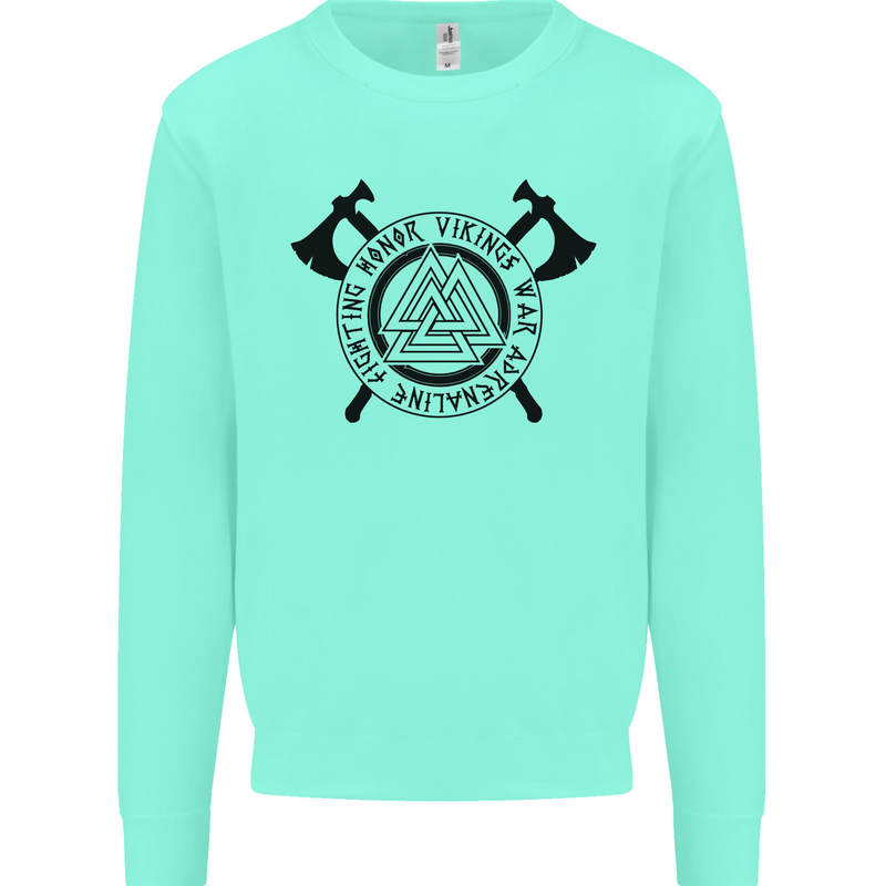 Honor Vikings War Adrenaline Fighting Kids Sweatshirt Jumper Peppermint