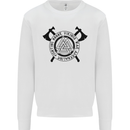 Honor Vikings War Adrenaline Fighting Kids Sweatshirt Jumper White
