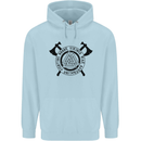 Honor Vikings War Adrenaline Fighting Mens 80% Cotton Hoodie Light Blue
