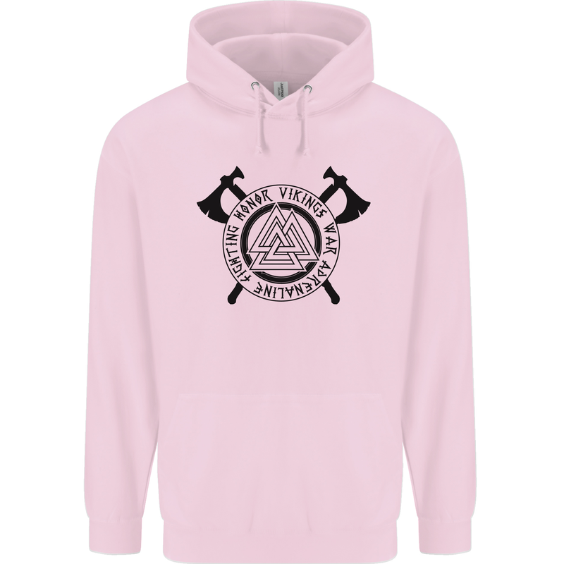 Honor Vikings War Adrenaline Fighting Mens 80% Cotton Hoodie Light Pink