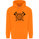 Honor Vikings War Adrenaline Fighting Mens 80% Cotton Hoodie Orange