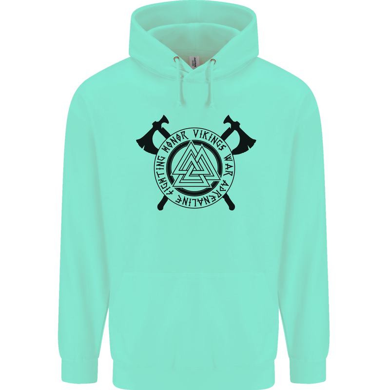 Honor Vikings War Adrenaline Fighting Mens 80% Cotton Hoodie Peppermint