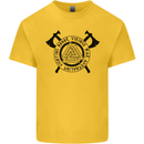 Honor Vikings War Adrenaline Fighting Mens Cotton T-Shirt Tee Top Yellow