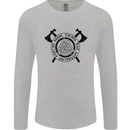 Honor Vikings War Adrenaline Fighting Mens Long Sleeve T-Shirt Sports Grey