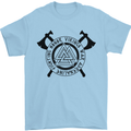 Honor Vikings War Adrenaline Fighting Mens T-Shirt 100% Cotton Light Blue