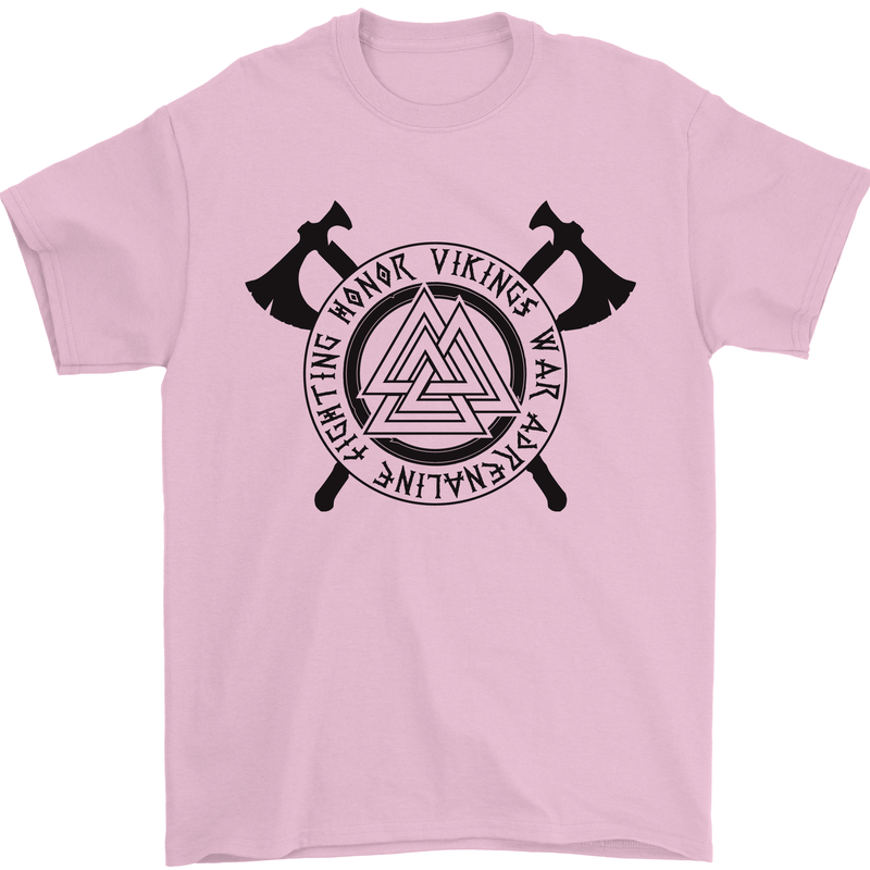 Honor Vikings War Adrenaline Fighting Mens T-Shirt 100% Cotton Light Pink