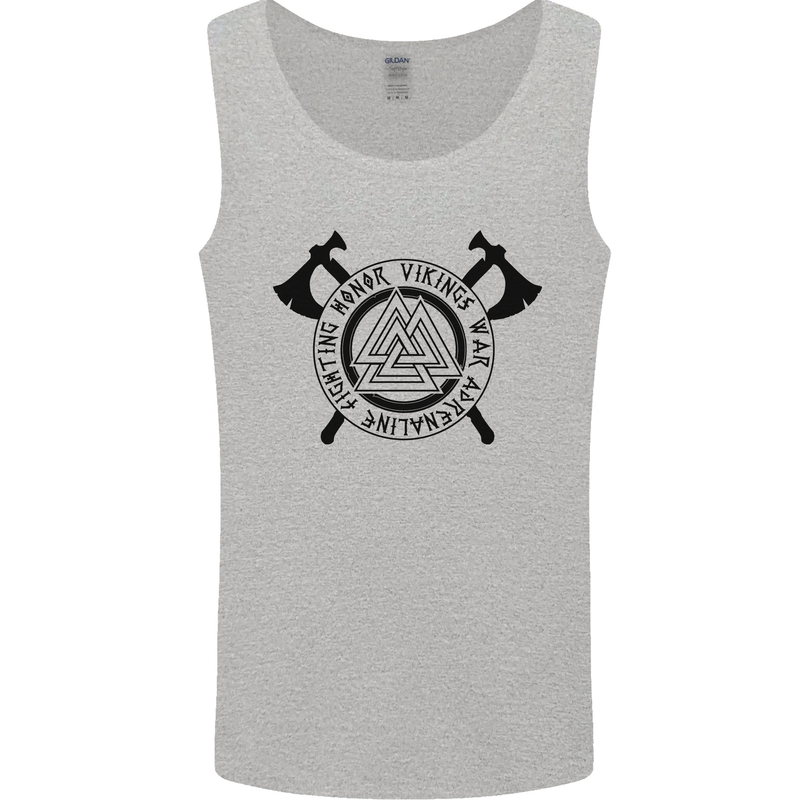 Honor Vikings War Adrenaline Fighting Mens Vest Tank Top Sports Grey