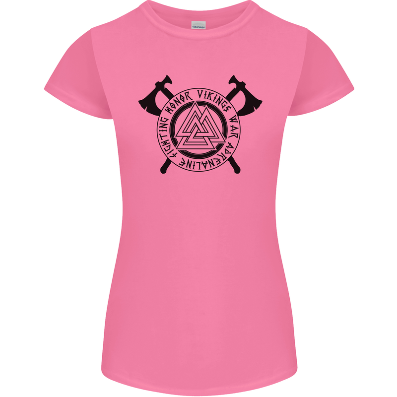 Honor Vikings War Adrenaline Fighting Womens Petite Cut T-Shirt Azalea