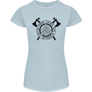 Honor Vikings War Adrenaline Fighting Womens Petite Cut T-Shirt Light Blue