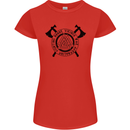 Honor Vikings War Adrenaline Fighting Womens Petite Cut T-Shirt Red