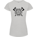 Honor Vikings War Adrenaline Fighting Womens Petite Cut T-Shirt Sports Grey