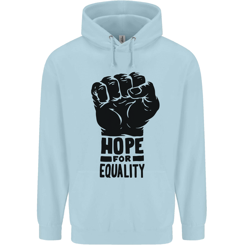 Hope for Equality Black Lives Matter LGBT Childrens Kids Hoodie Light Blue