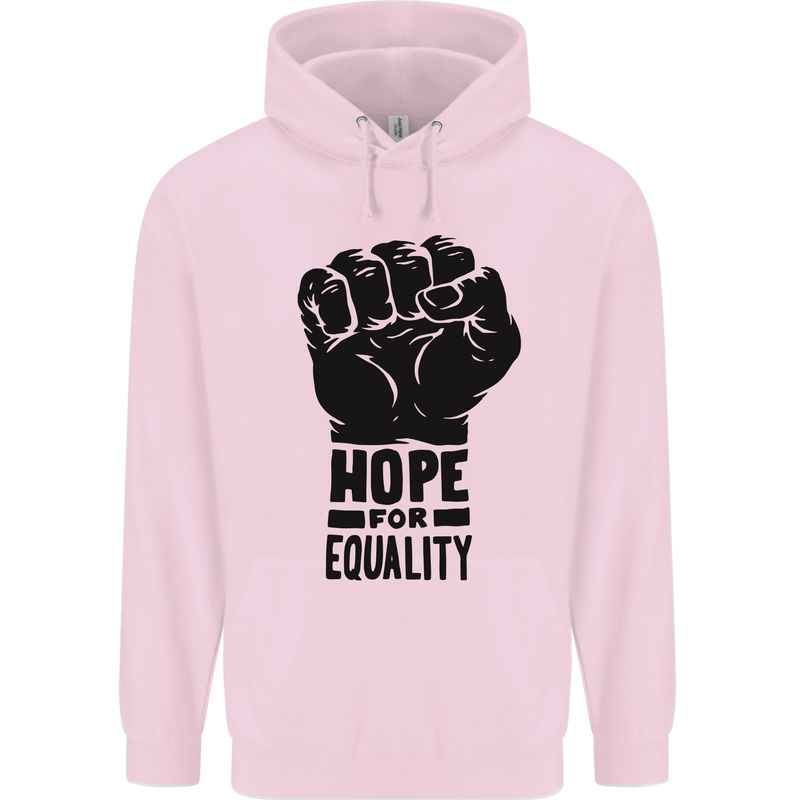 Hope for Equality Black Lives Matter LGBT Childrens Kids Hoodie Light Pink