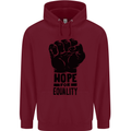 Hope for Equality Black Lives Matter LGBT Childrens Kids Hoodie Maroon
