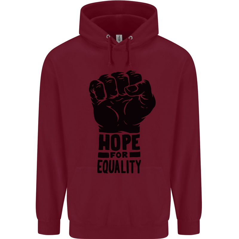 Hope for Equality Black Lives Matter LGBT Childrens Kids Hoodie Maroon