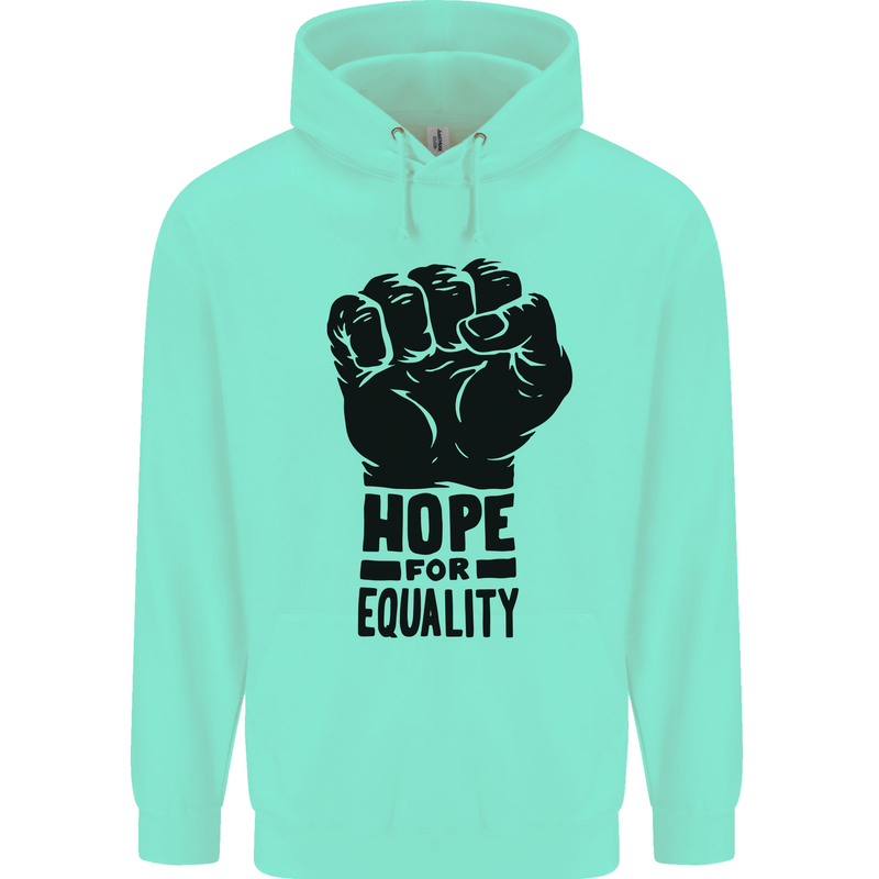 Hope for Equality Black Lives Matter LGBT Childrens Kids Hoodie Peppermint