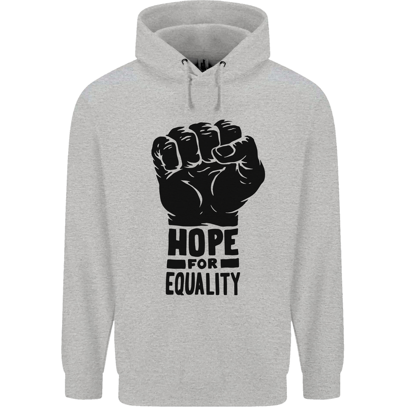 Hope for Equality Black Lives Matter LGBT Childrens Kids Hoodie Sports Grey