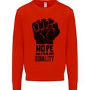 Hope for Equality Black Lives Matter LGBT Kids Sweatshirt Jumper Bright Red