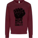 Hope for Equality Black Lives Matter LGBT Kids Sweatshirt Jumper Maroon