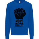 Hope for Equality Black Lives Matter LGBT Kids Sweatshirt Jumper Royal Blue