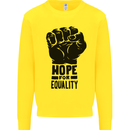 Hope for Equality Black Lives Matter LGBT Kids Sweatshirt Jumper Yellow