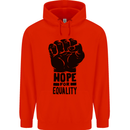 Hope for Equality Black Lives Matter LGBT Mens 80% Cotton Hoodie Bright Red
