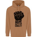 Hope for Equality Black Lives Matter LGBT Mens 80% Cotton Hoodie Caramel Latte