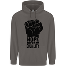 Hope for Equality Black Lives Matter LGBT Mens 80% Cotton Hoodie Charcoal