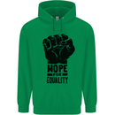 Hope for Equality Black Lives Matter LGBT Mens 80% Cotton Hoodie Irish Green
