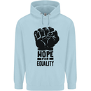Hope for Equality Black Lives Matter LGBT Mens 80% Cotton Hoodie Light Blue
