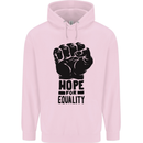 Hope for Equality Black Lives Matter LGBT Mens 80% Cotton Hoodie Light Pink