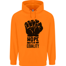 Hope for Equality Black Lives Matter LGBT Mens 80% Cotton Hoodie Orange
