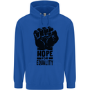 Hope for Equality Black Lives Matter LGBT Mens 80% Cotton Hoodie Royal Blue