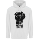 Hope for Equality Black Lives Matter LGBT Mens 80% Cotton Hoodie White