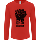 Hope for Equality Black Lives Matter LGBT Mens Long Sleeve T-Shirt Red