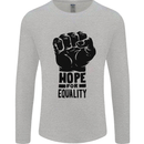 Hope for Equality Black Lives Matter LGBT Mens Long Sleeve T-Shirt Sports Grey