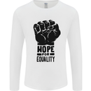 Hope for Equality Black Lives Matter LGBT Mens Long Sleeve T-Shirt White